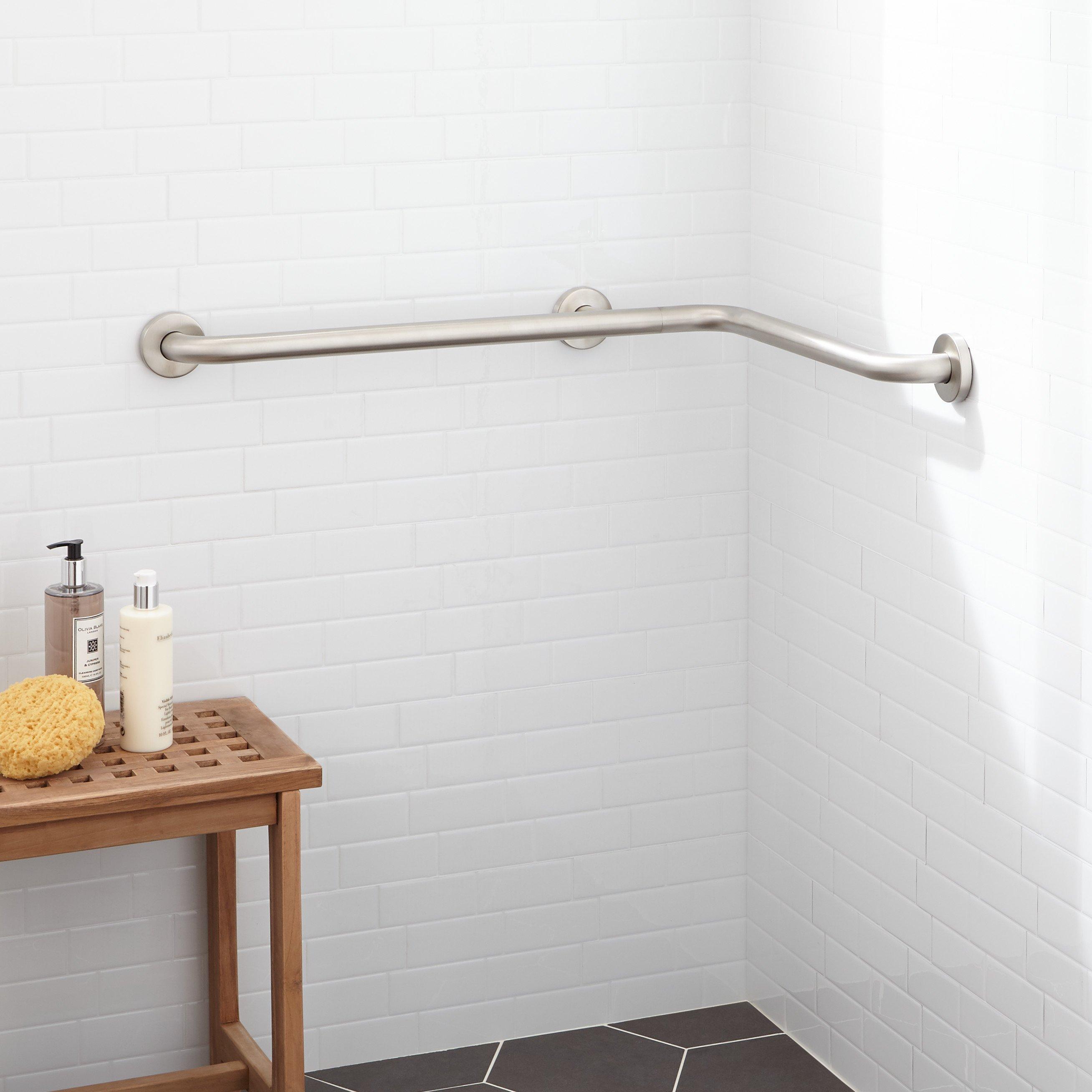 Hand Held Shower Holder for 1-1/4 Grab Bar with Brushed Nickel Finish,  Grab Bar Accessories