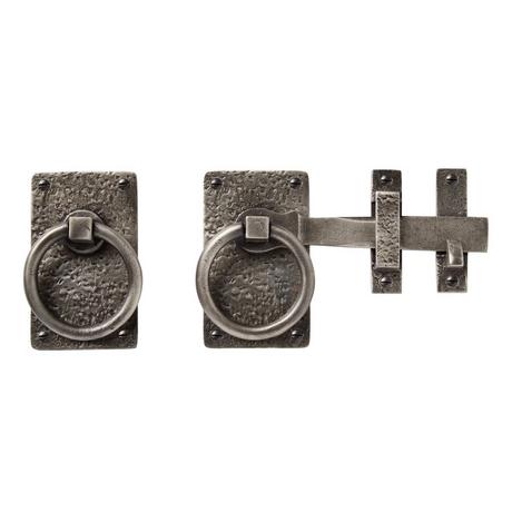 Cast Iron Ring Gate Rim Latch and Pull Set