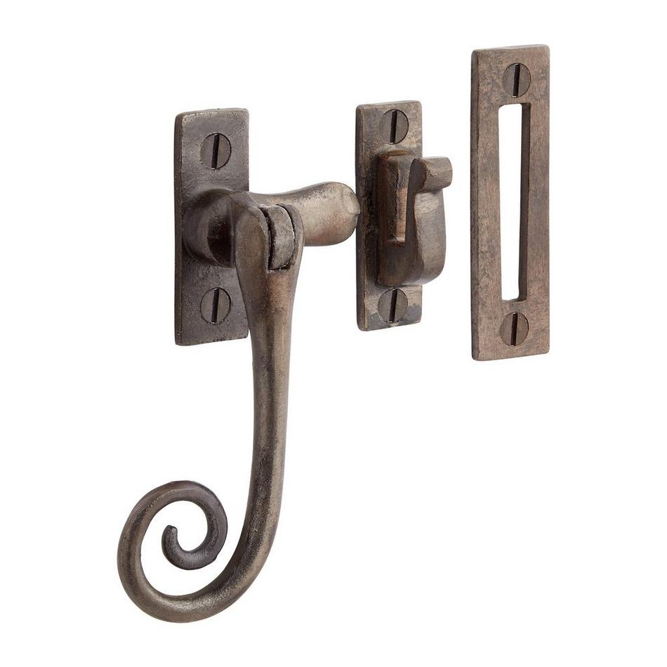 Cast Iron Curly Reversible Casement Window Latch, , large image number 3