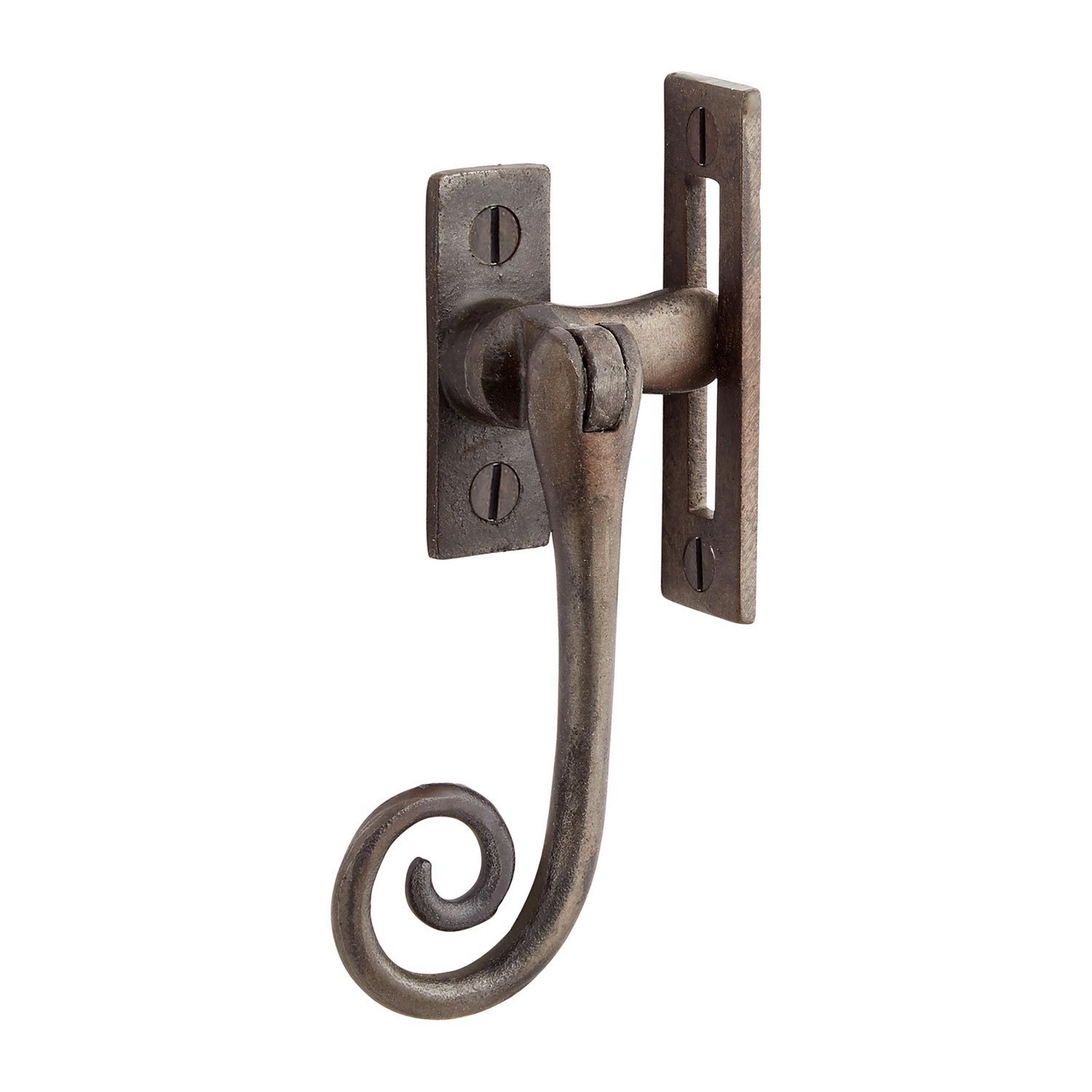 Cast Iron Curly Reversible Casement Window Latch | Signature Hardware