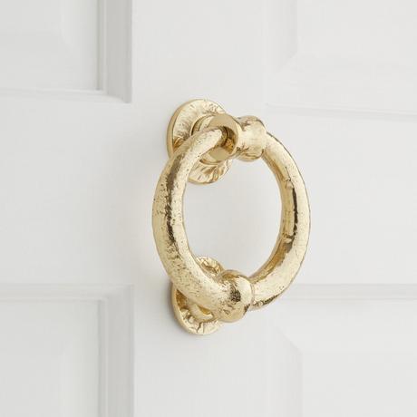 Solid Brass Deluxe Ring Door Knocker