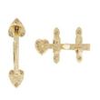 Solid Brass Heart Gate Rim Latch and Handle Set, , large image number 4