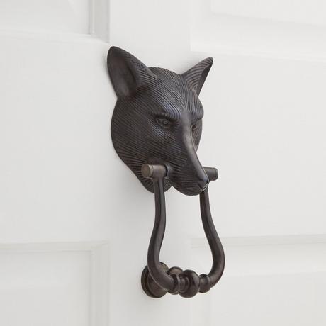 Solid Bronze Fox Door Knocker