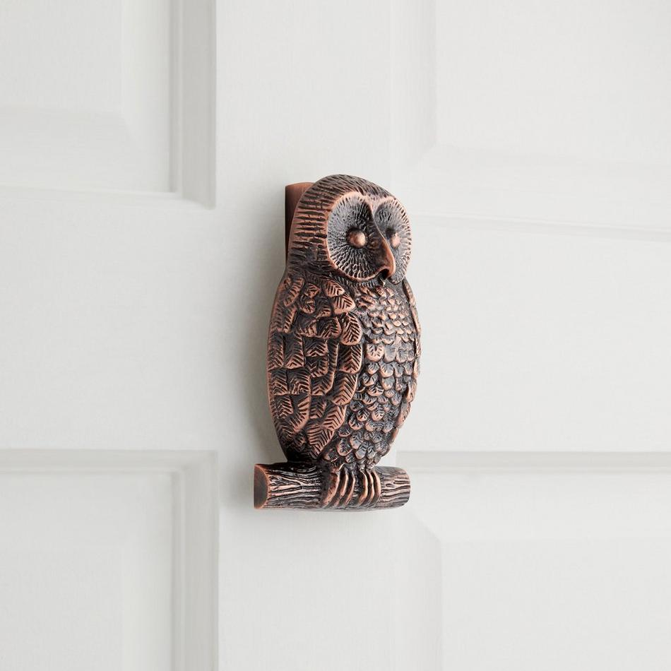 Owl Brass Door Knocker