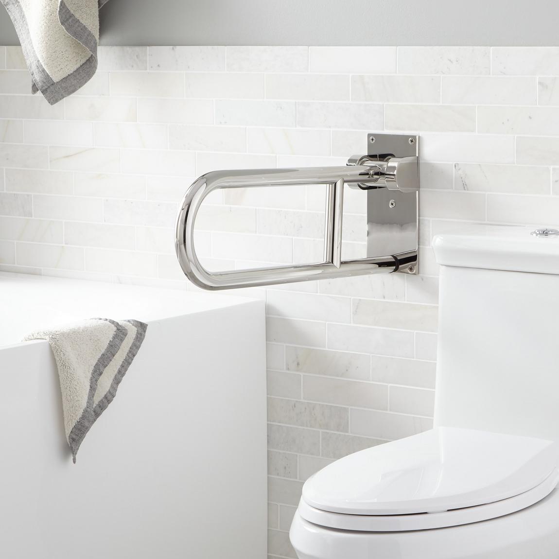 Pickens UShape Grab Bar with Leg Support Signature Hardware