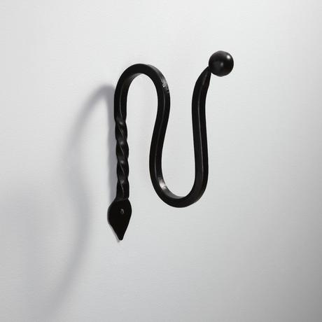 Gothic Collection Cast Iron Towel Hook - Matte Black Powder Coat