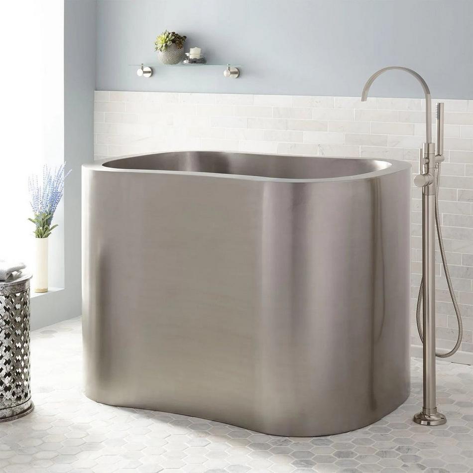 49" Silhouette Stainless Steel Japanese Soaking Tub, , large image number 0