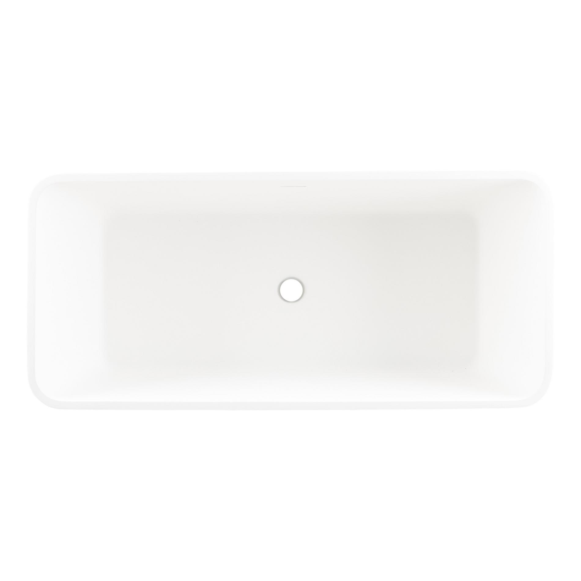 59" Kelem Solid Surface Freestanding Tub Matte Finish Signature