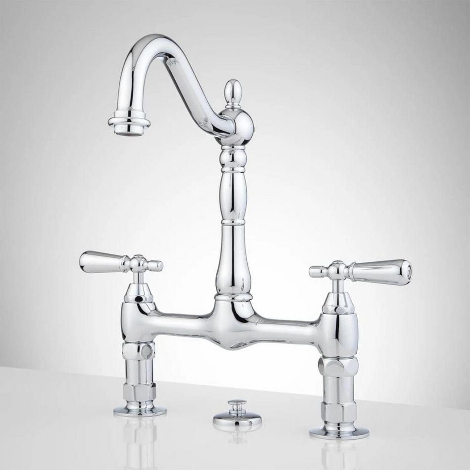 Bridge Bathroom Faucet - Lever Handles - Chrome, , large image number 0
