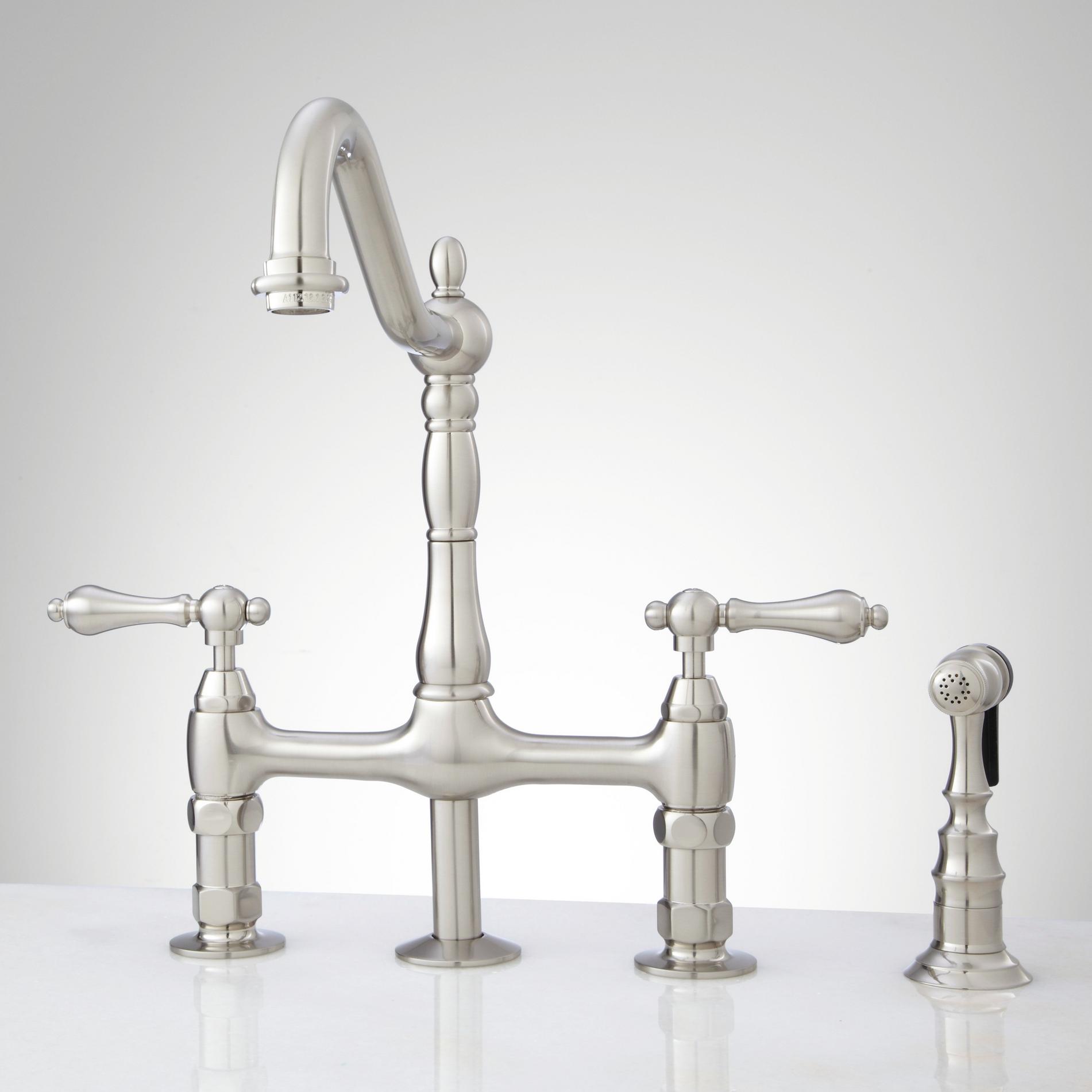 Bellevue Bridge Kitchen Faucet With Sprayer Lever Handles Signature