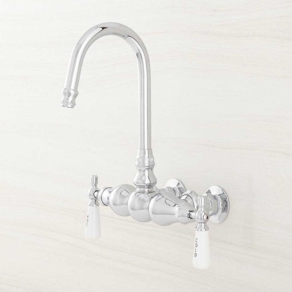 Three-Ball Gooseneck Tub-Wall-Mount Faucet, , large image number 2