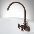 Gooseneck Tub-Wall-Mount Faucet - Cross Handles - Oil Rubbed Bronze, , large image number 3