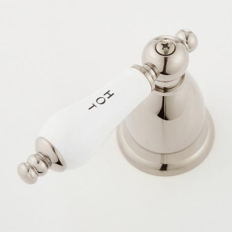 Victorian Widespread Bathroom Faucet - Porcelain Lever Handles