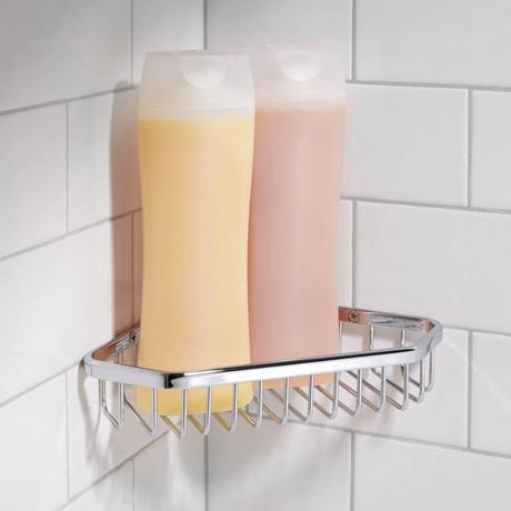 Command™ BATH12-ES Frosted Plastic Corner Bath Caddy at Sutherlands