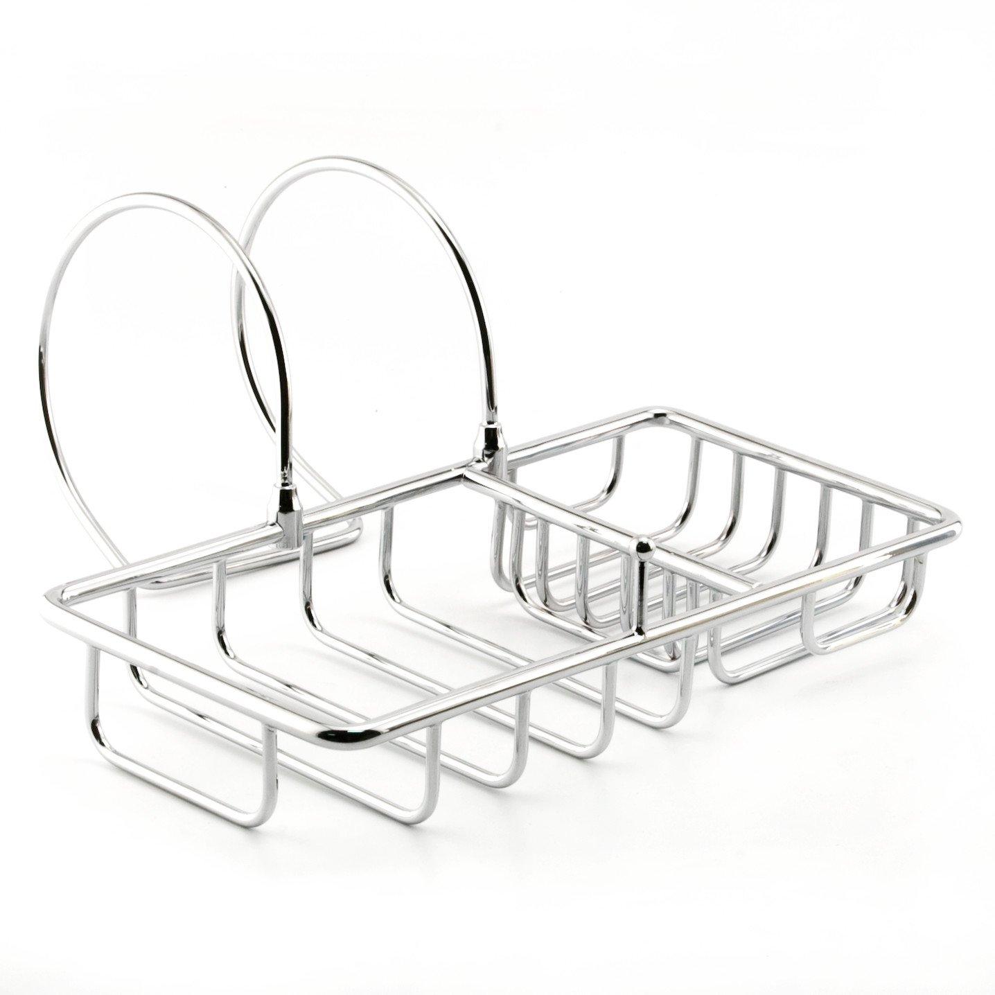 Soap and Sponge Claw Foot Bathtub Caddy in Polished Chrome