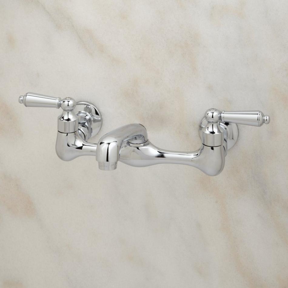 Wall-Mount Faucet with Variable Centers - Chrome, , large image number 0