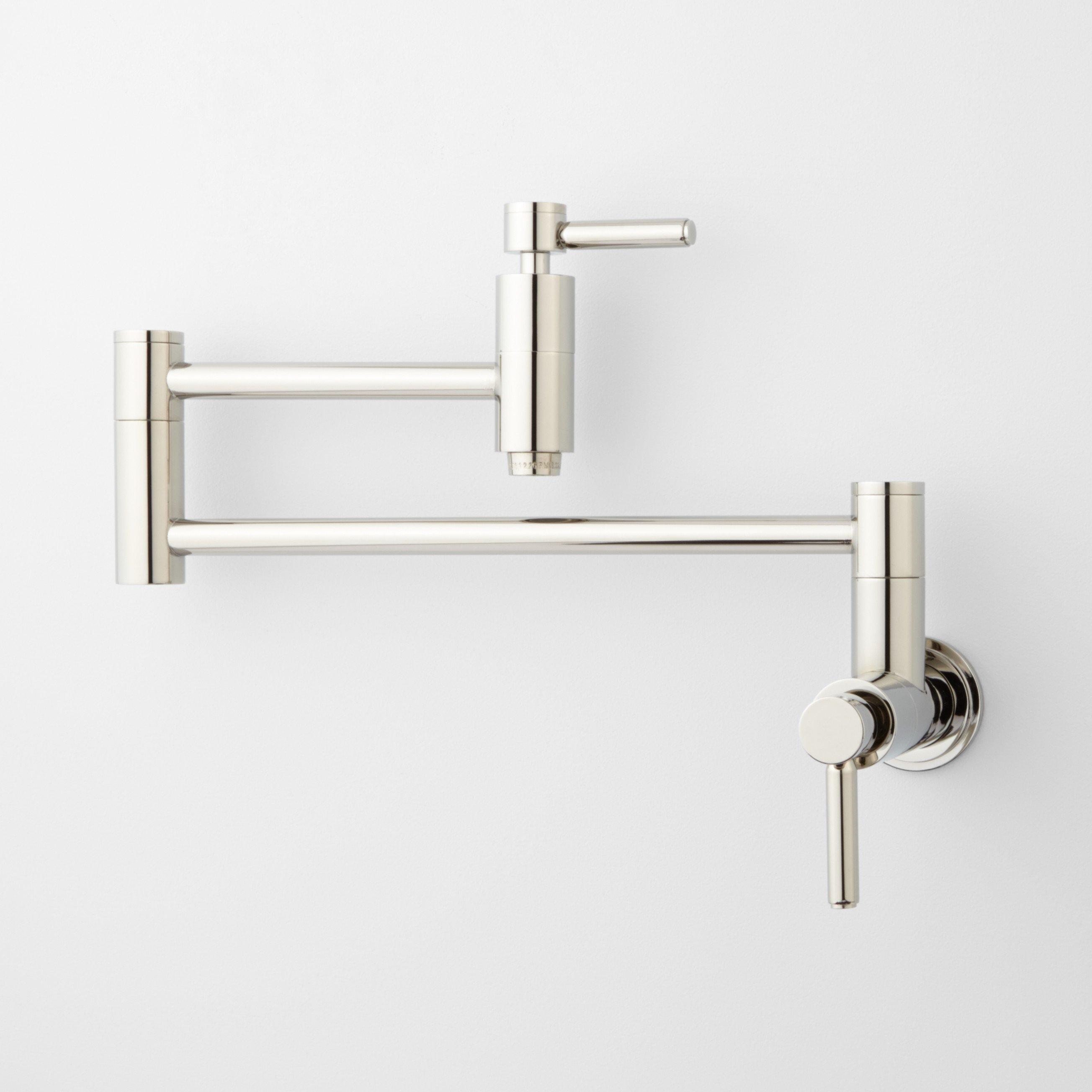 Contemporary Retractable Wall-Mount Pot Filler Faucet | Signature