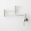 Contemporary Retractable Wall-Mount Pot Filler Faucet - Polished Nickel, , large image number 1
