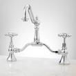Elnora Bridge Bathroom Faucet - Cross Handles - Overflow - Chrome, , large image number 0