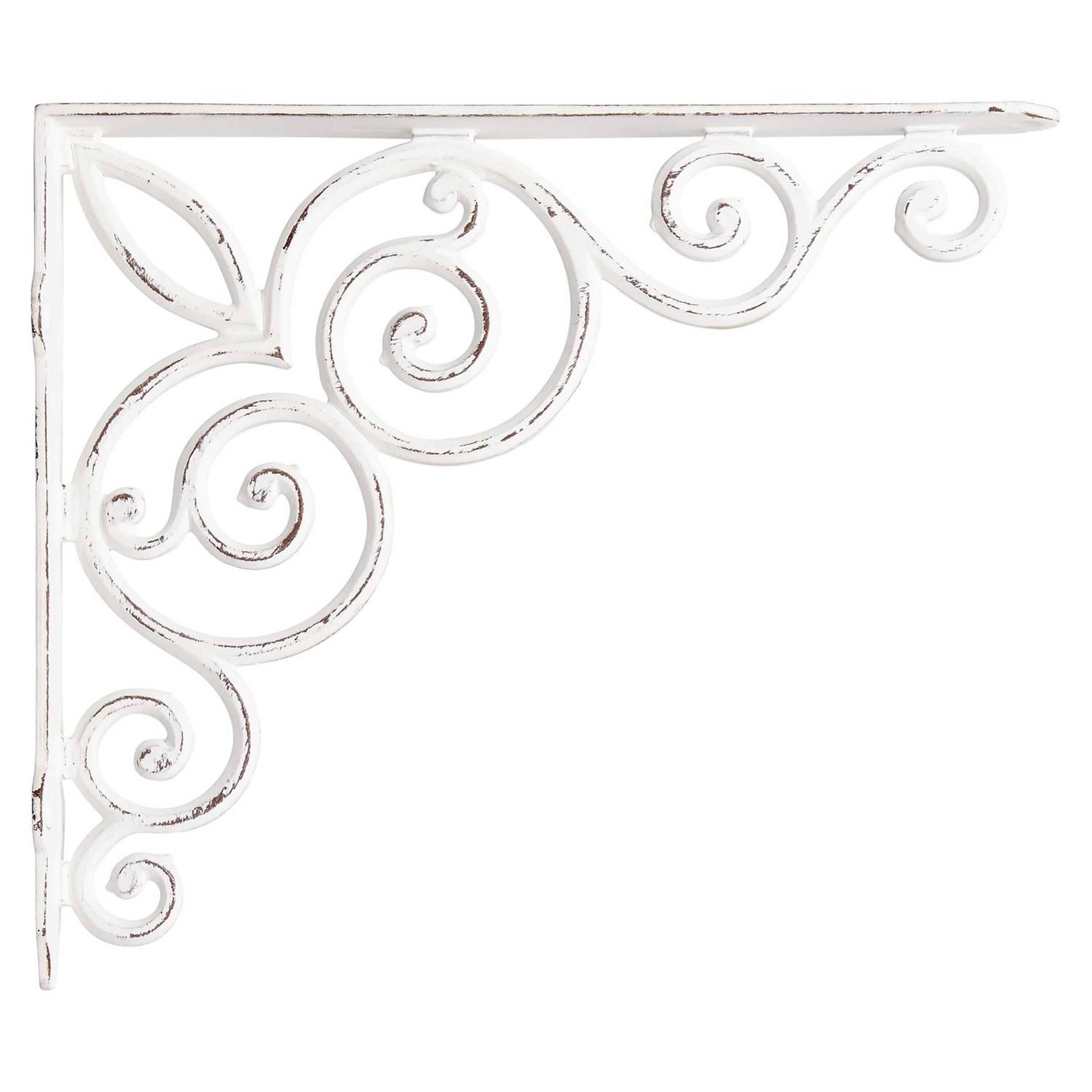 Victorian Iron Shelf Bracket Distressed White Signature Hardware