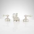 Teapot Widespread Bathroom Faucet Lever Handles - Overflow - Brushed Nickel, , large image number 0