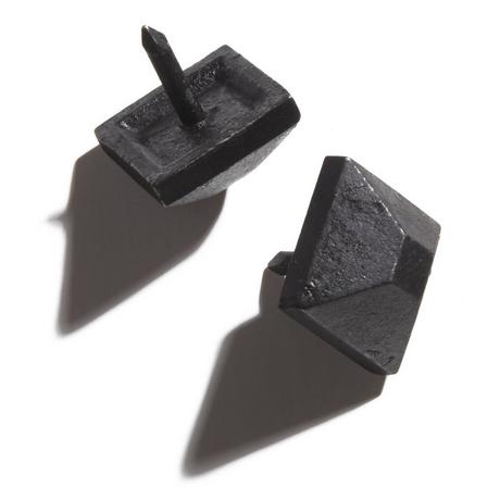Hand-Forged Iron Square Frustum Pyramid Clavos with 5/8" Nail - Set of 6