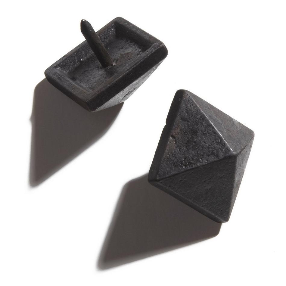 Hand-Forged Iron Square Pyramid Clavos with 5/8" Nail - Set of 6, , large image number 1