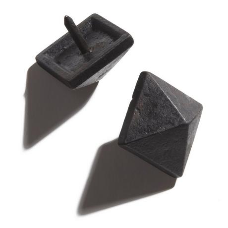 Hand-Forged Iron Square Pyramid Clavos with 5/8" Nail - Set of 6