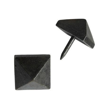 Hand-Forged Iron Square Pyramid Clavos - Set of 6