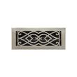 Victorian Brass Floor Register - Brushed Nickel 4"x 8" (5-7/8"x9-1/2" Overall), , large image number 0