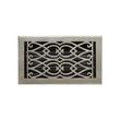 Victorian Brass Floor Register - Brushed Nickel 6" x 14" (7-1/8" x 15-7/8" Overall), , large image number 0