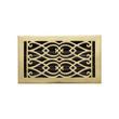 Victorian Brass Floor Register - Polished Brass 6" x 12" (7-1/2" x 13-1/2" Overall), , large image number 0