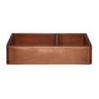 42" Fiona 60/40 Offset Double-Bowl Hammered Copper Farmhouse Sink, , large image number 4