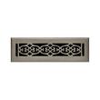 Old Victorian Brass Floor Register - Brushed Nickel 2-1/4" x 12" (3-7/8" x 13-5/8"Overall), , large image number 0