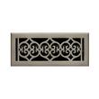 Old Victorian Solid Brass Floor Register - Brushed Nickel 4" x 8" (5-1/8" x 9-1/8" Overall), , large image number 0