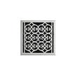 Old Victorian Brass Floor Register - Chrome 12" x 12" (13" x 13" Overall), , large image number 0