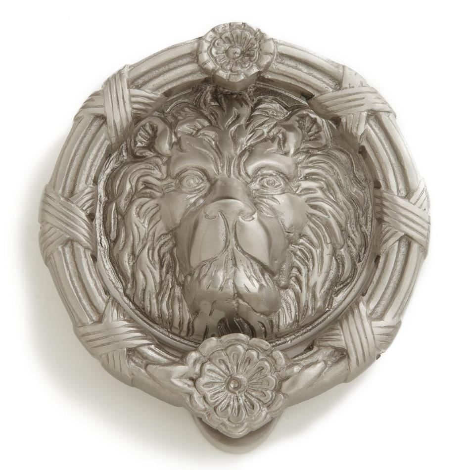 Felidae Lion Brass Door Knocker, , large image number 1