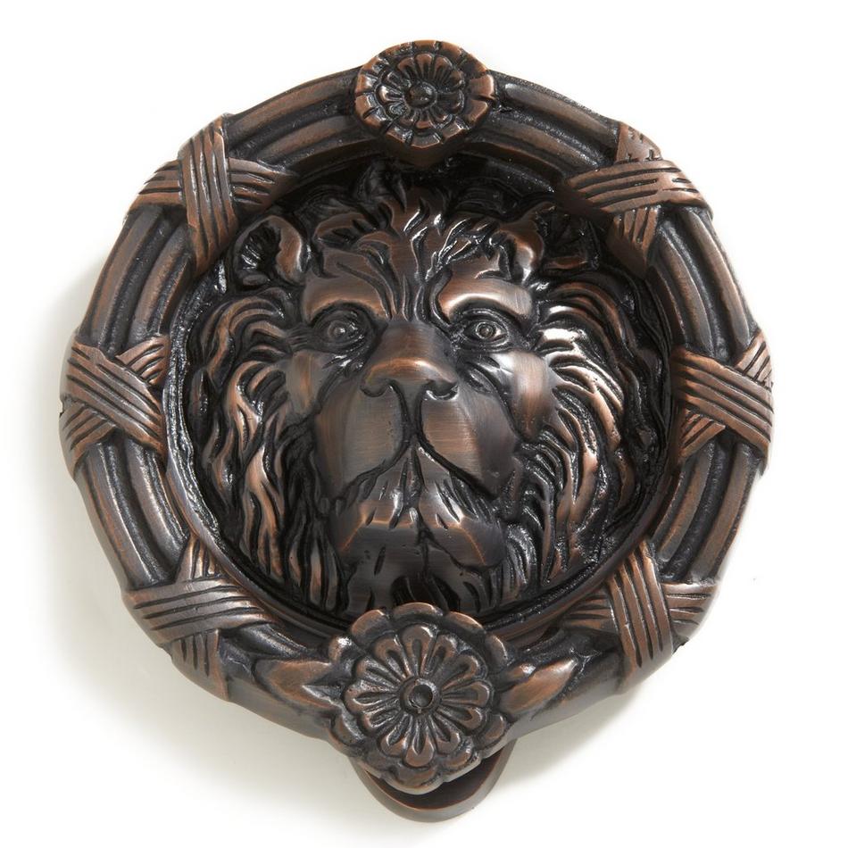 Felidae Lion Brass Door Knocker, , large image number 2