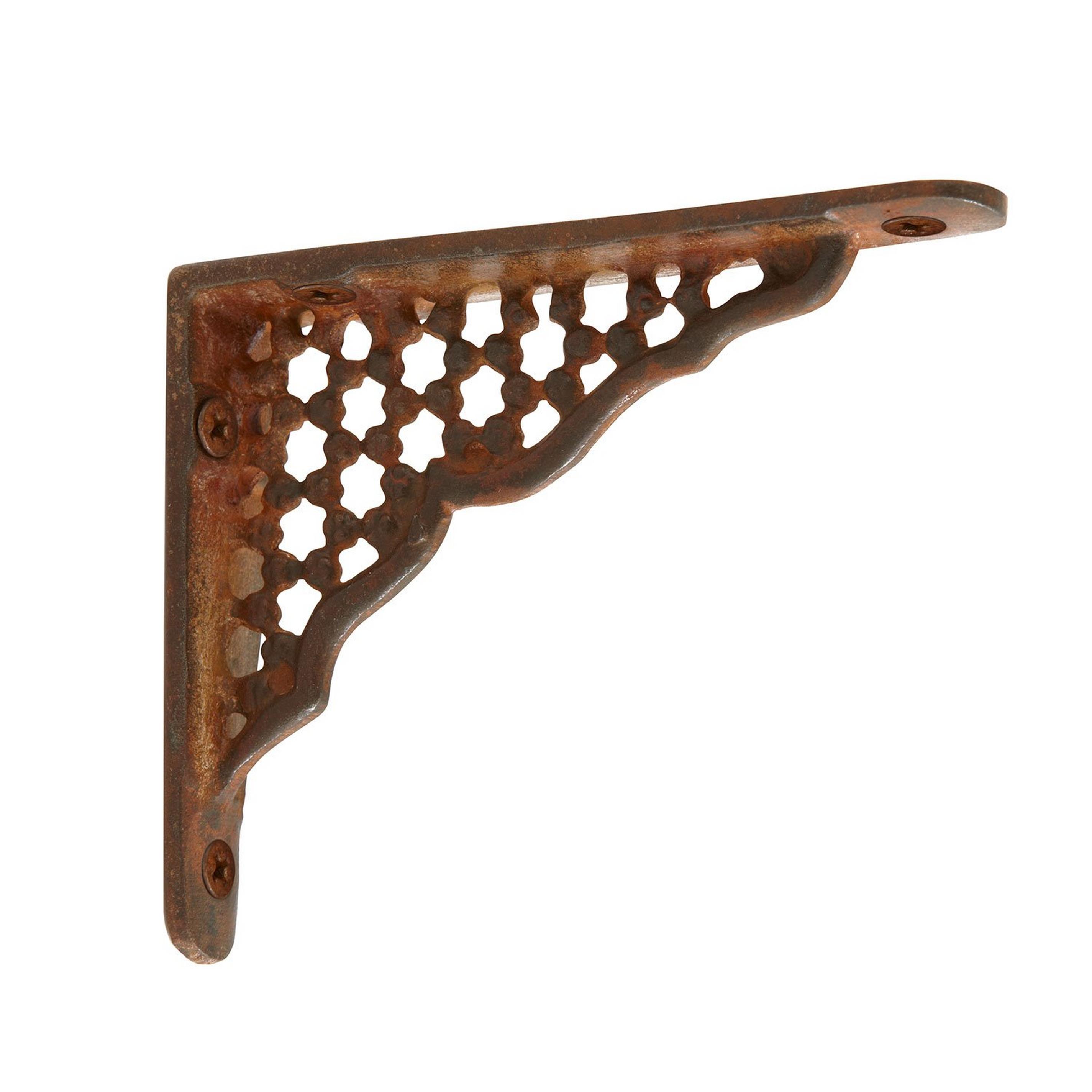 Small Cast Iron Shelf Bracket Rust Signature Hardware