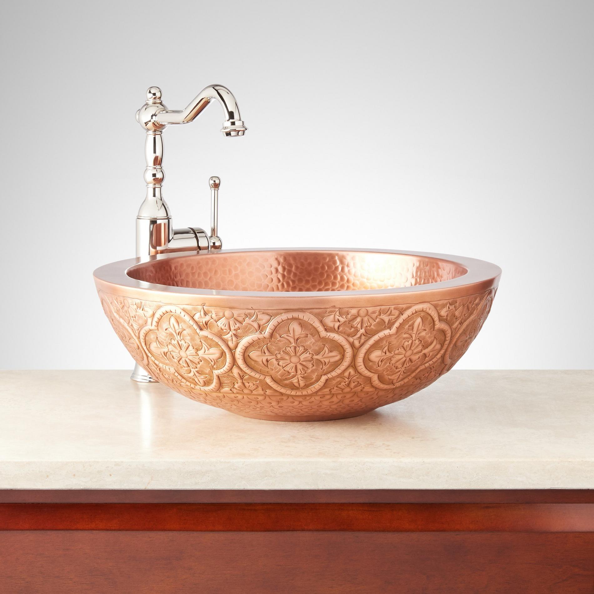 18" Bellis DoubleWall Copper Vessel Sink Signature Hardware