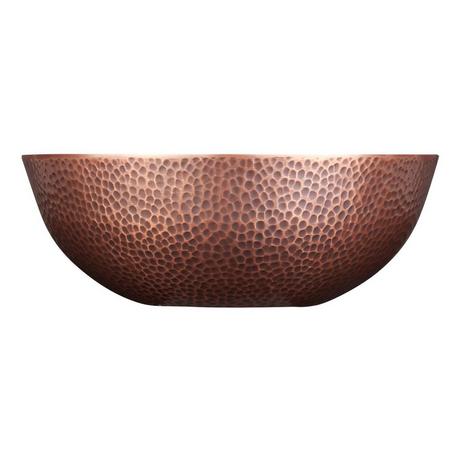 14" Casalina Double-Wall Hammered Copper Vessel Sink