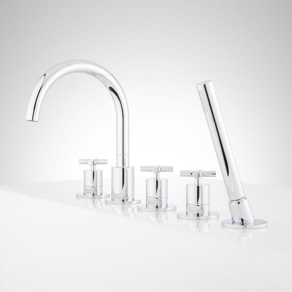 Exira Roman Tub Faucet and Hand Shower, , large image number 3