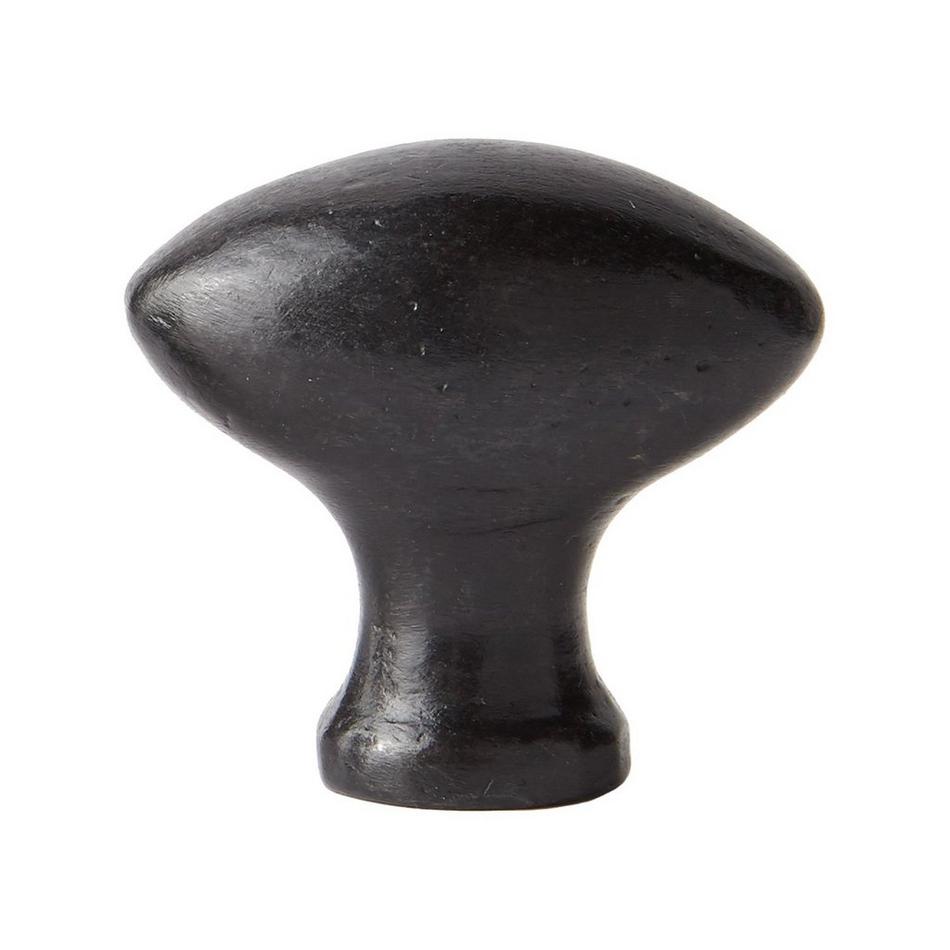1-1/2" Solid Bronze Oval Cabinet Knob - Bronze Patina, , large image number 1
