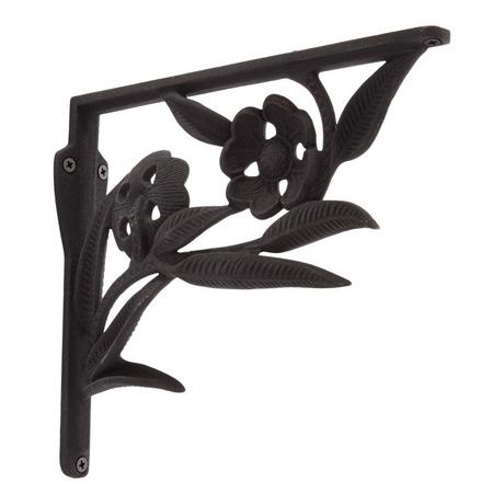 Wildflower Cast Iron Shelf Bracket