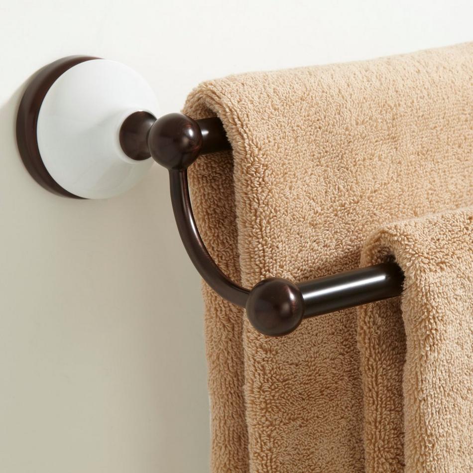 18" Houston Collection Double Towel Bar - Oil Rubbed Bronze, , large image number 0