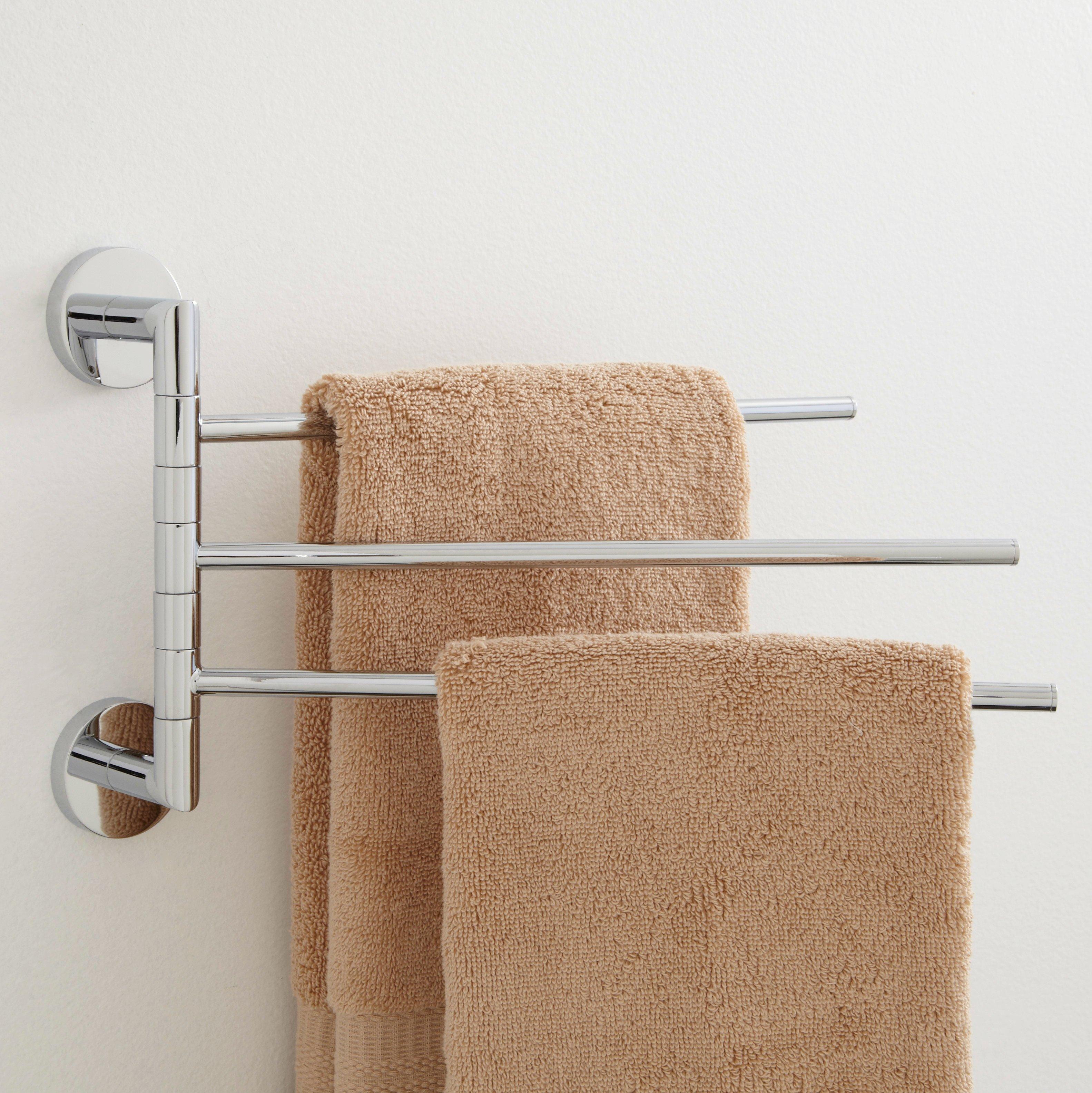 Swivel arm towel rack hot sale