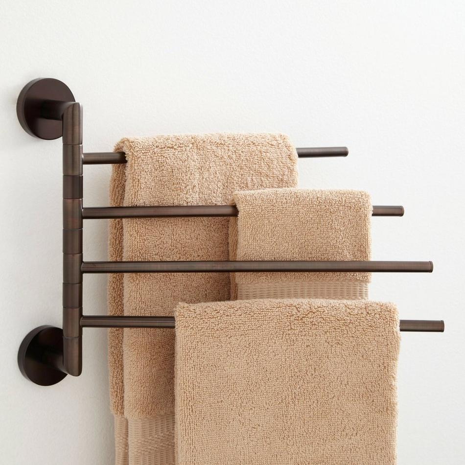 Swing out Towel Bar 4-Bars Folding Arm Swivel Towel Hanger - China