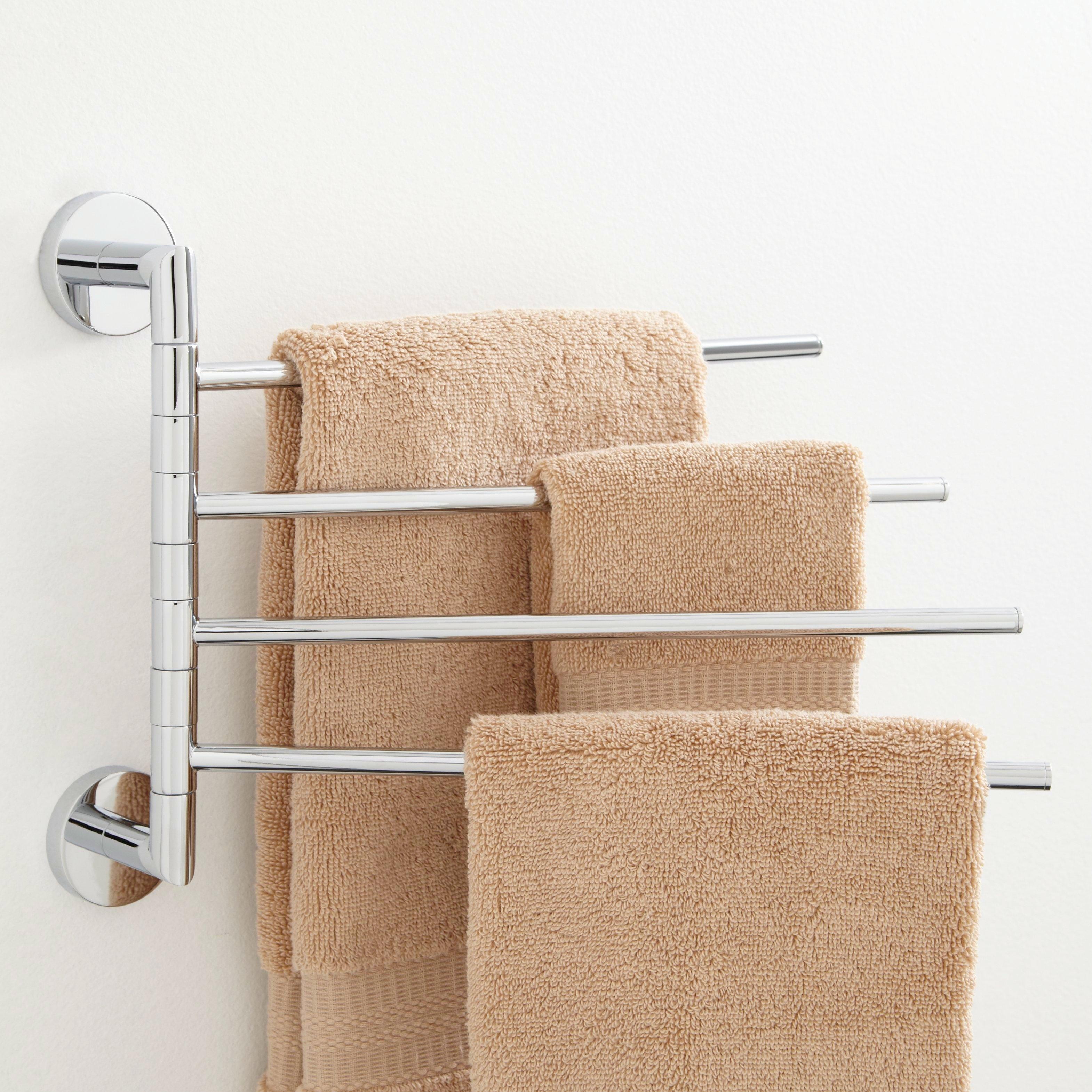 Wall mounted discount swing towel bar