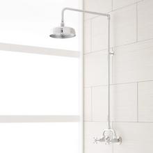 Baudette Exposed Pipe Wall-Mount Shower With Rainfall Shower Head ...