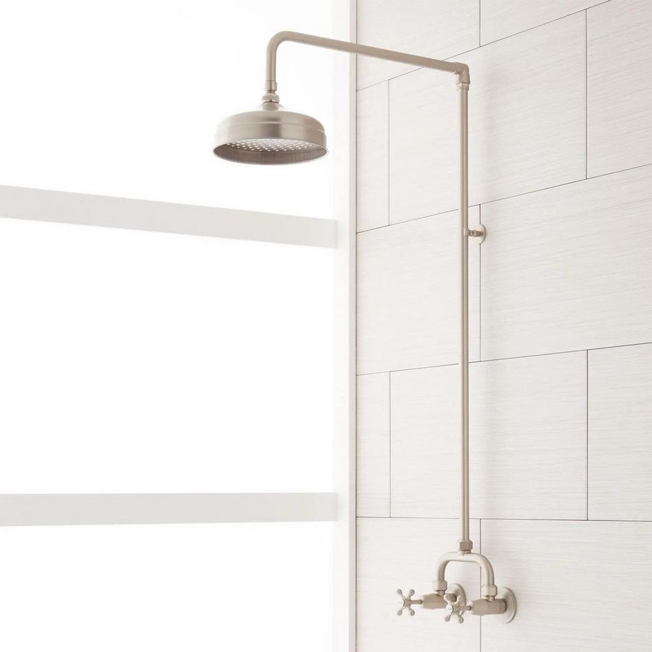 Baudette Exposed Pipe Wall-Mount Shower With Rainfall Shower Head, , large image number 3